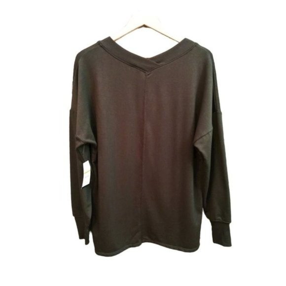 NWT‎ SIZE M Sofia Active Women's Fleece Pullover Top Double with Double V Neck - Picture 5 of 12